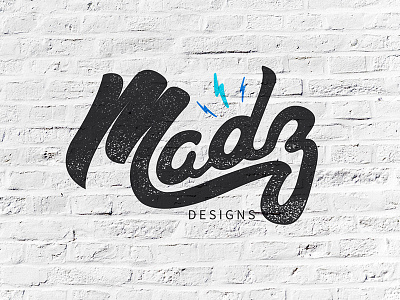 Madz Designs branding brick energy hand drawn type hand lettered identity logo mockup rebranding texture typography