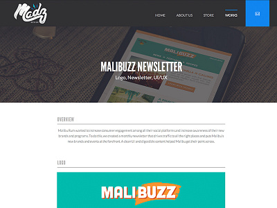 Madz Design Website branding logo malibu muse portfolio website