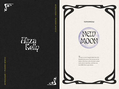 Astrologer Aliza Kelly Branding pt. 2 art nouveau astrologer astrology brand identity branding display type typography