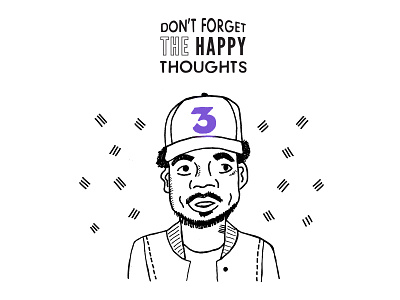 Chance the Rapper Illustration 3 chance the rapper drawing happy hip hop illustration music pen