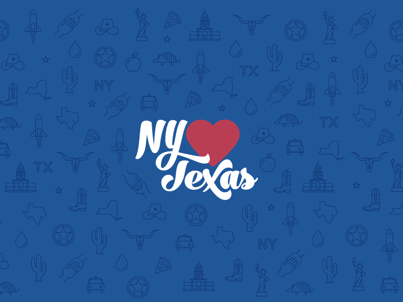 New York Hearts Texas Illustration and Branding logo design branding houston new york city iconography icons illustration hurricane harvey texas new york
