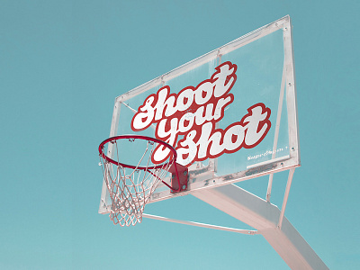 Shoot Your Shot Basketball Type & Lettering athlete basketball basketball court hoops lettering photography branding shoot your shot sports branding type design