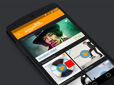 Amazon Music Redesign Concept amazon android l app design material design redesign sketch ui ux