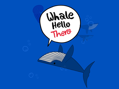 Whale humor deep sea procreate pun sketching whale