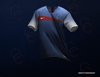 Concept Home Jersey France Football concept foot football football club footwear france jersey logo logo design rebranding