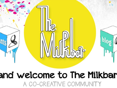 The Milkbar colorful community creative design old school site studio webdesign website