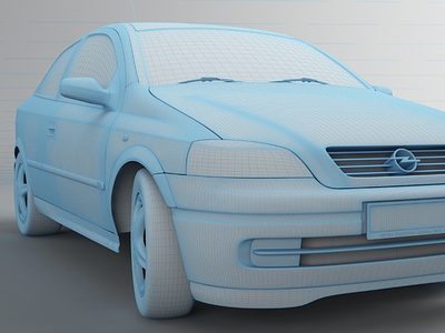 3D Model of my car, Astra MK4 Sport 3d 3dsmax astra car mk4 model modeling opel ops vauxhall