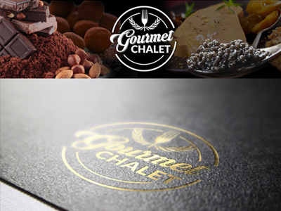 Gourmet Logo brand branding classy contest delicious food identity logo photo restaurant typography