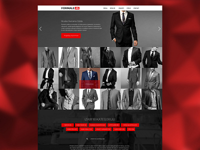 Men's Suits Formale black buttons design download ecommerce elements online red shop template ui wordpress