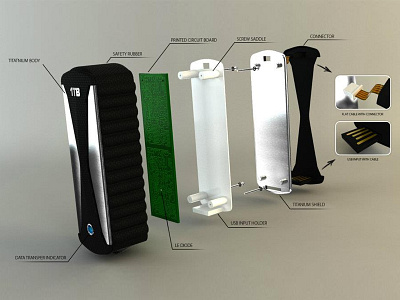 Indestructible Flash Drive 1TB (2012) 3d circuit design drive flash indestructible industrial prototype scheme terabyte usb