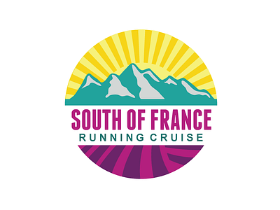 South of France - Logo branding colorful download identity logotype mountain mountains sport sun symbol ui web