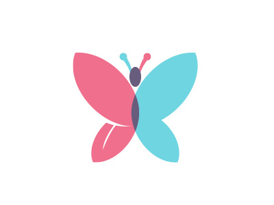 Butterfly bug butterfly cartoonish colorful colors kids logo mono nature playful shop shopping