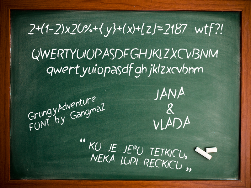 FREE SEXY FONT! SarmaFont, Free Font Download by Vlad Gmaz realistic drawing font script typo blackboard chalk handwritten cartoon download fonts free