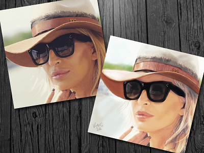 Alexandra Artemis Painting download girl hat illustrator model painting photoshop sunglasses vector