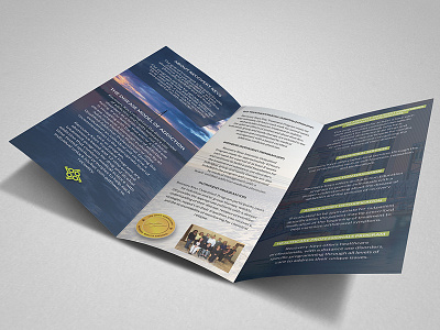 Recovery Keys Brochure Inside blue brochure creative design graphic design green logo print design