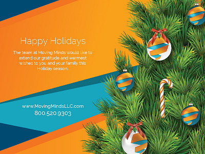 Moving Minds Holidays blue design graphic design orange webdesign