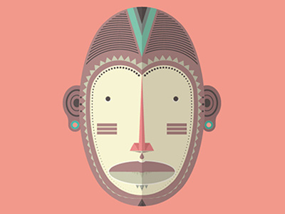 African Mask africa african design flat illustration ilustración mascara mask