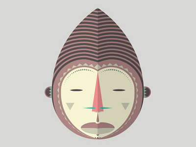 African Mask 2 africa african design flat illustration ilustración mascara mask