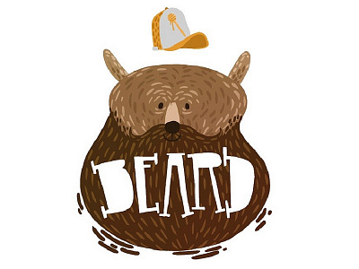 Beard animal art bear beard camiseta character illustration ilustracion t shirt tipografia typography