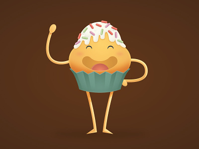 Cupcake app character cupcake design game illustration magdalena muffin