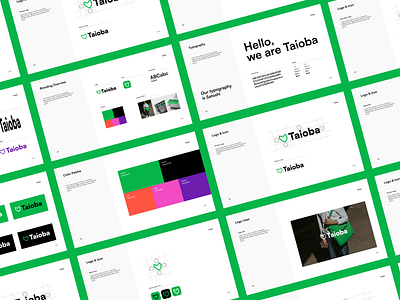 Taioba 2022 agency brand brandguide branding design digital fun graphic green logo manual modern neon rgb studio ui ux