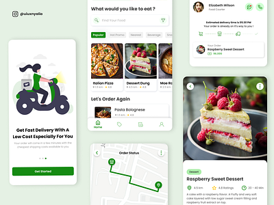 UI Design : Delivery Food App delivery app design food app tracking app ui