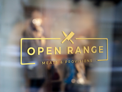 Open Range Logo Design branding branding and identity butcher illustration logo meats retail signage storefront typography