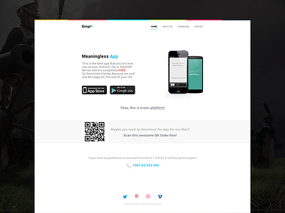 SimplY android app colorful flat iphone template