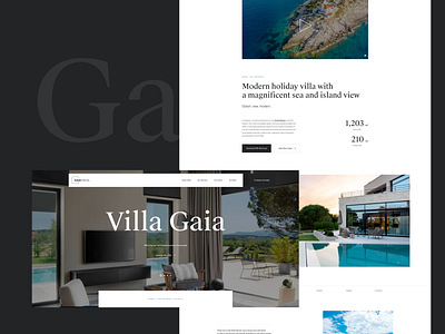 Luxury Property Rentals architecture bold booking branding design homepage landing page luxury management minimal navigation photography property listing real estate rental typography ui ux website white space