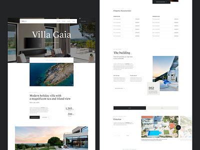 Luxury Real Estate Property Listing abstract architecture black bold booking design homepage landing page luxury minimal navigation photography rent rental typography ui ux website whitespace