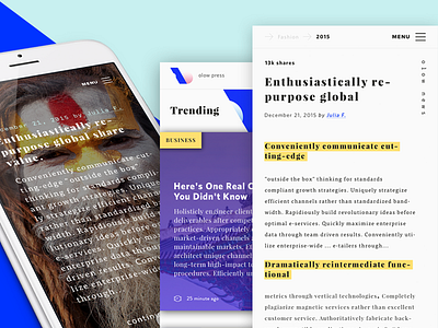 Mobile reading concept android blog editorial flat ios mobile news press reading responsive ui