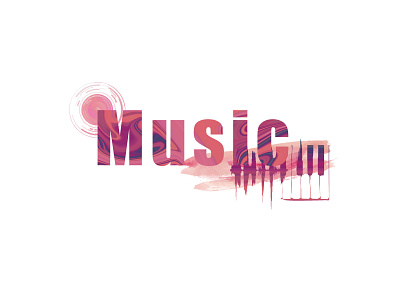 Music text logo