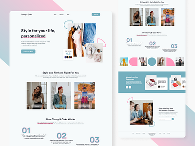 Tonny & Oaks - Fashion Landing Page