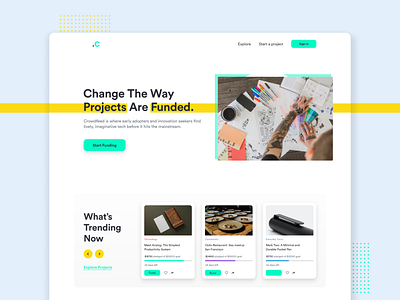 Funding Landing Page - Crowdfeed