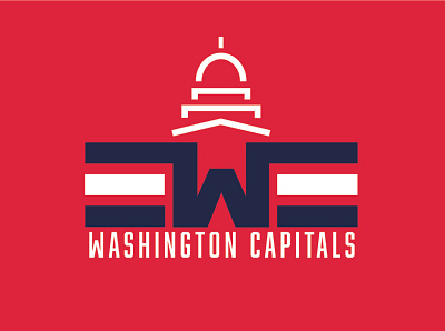 WASHINGTON CAPITALS branding graphic design hockey logo logo minimal minimalist logo nhl