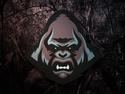 Gorilla gorilla logo shadow sports symmetry