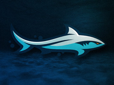 Shark fish logo shark sports water