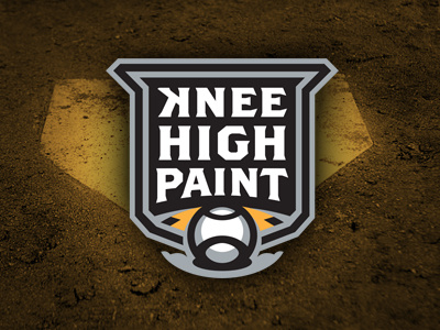 Knee High Paint baseball logo pitch plate sports strike