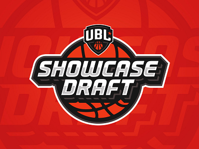 UBL Showcase Draft badge basketball design logo sports sports branding typography