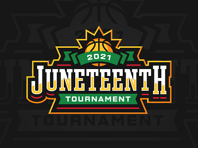 Juneteenth Tournament badge basketball juneteenth logo sports sports branding tournament