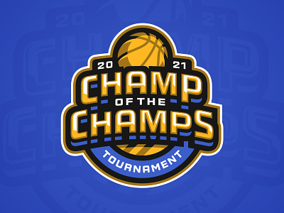 Champ of the Champs Tournament badge basketball champions champs logo sports sports branding tournament trophy
