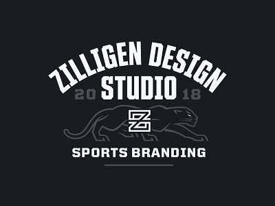 Studio Badge branding illustration logo mascot panther sports sports branding typography vector