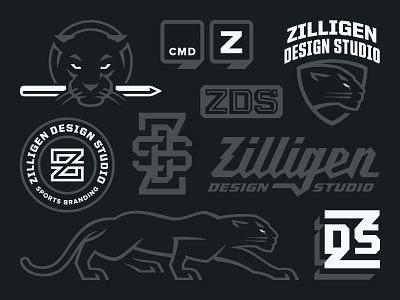 ZDS Badges badge badge design branding design illustration logo panther sports sports branding typography vector