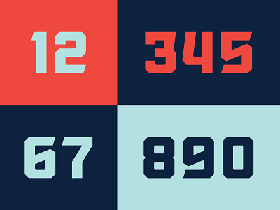 Digits color custom font numbers type typography