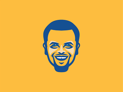 Curry basketball face icon illustration logo sports warriors
