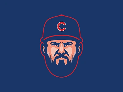 Arrieta arrieta baseball cubs face icon illustration logo