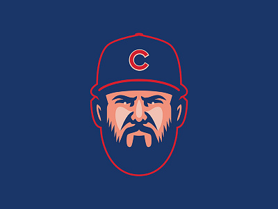 Arrieta arrieta baseball cubs face icon illustration logo