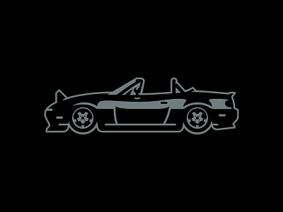 The Answer car illustration logo miata