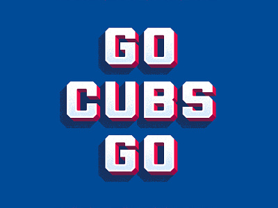 Cubs baseball chicago color cubs font shadow texture type typography world series