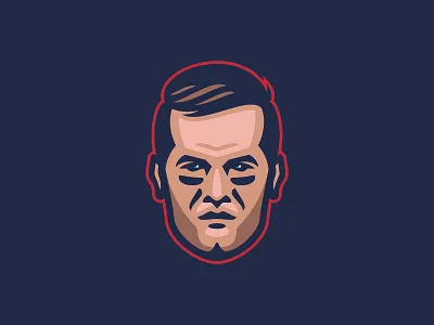 GOAT brady champion face football goat icon illustration logo sports tombrady